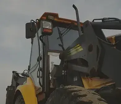 Tractor in a farm field